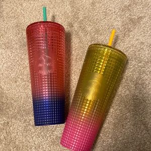Starbucks Summer 2022 ombré 24 oz cold cups 2 cups